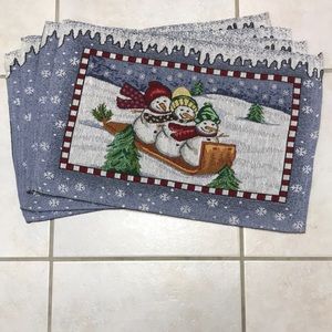 4 pc. Christmas Table Linen Place Mats